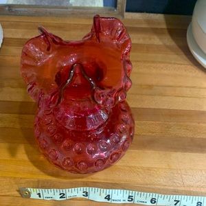 Vintage cranberry pink vase